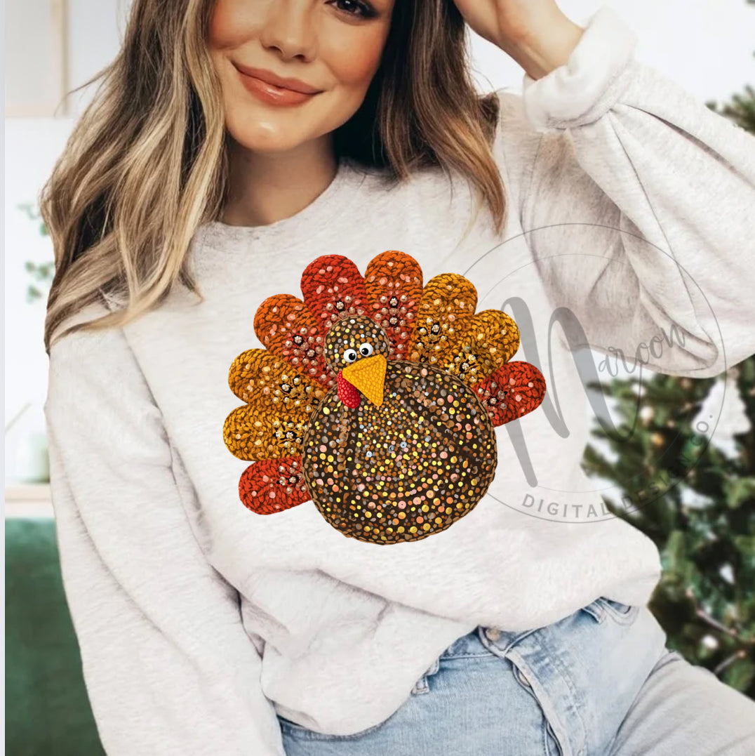 Faux beaded turkey PNG