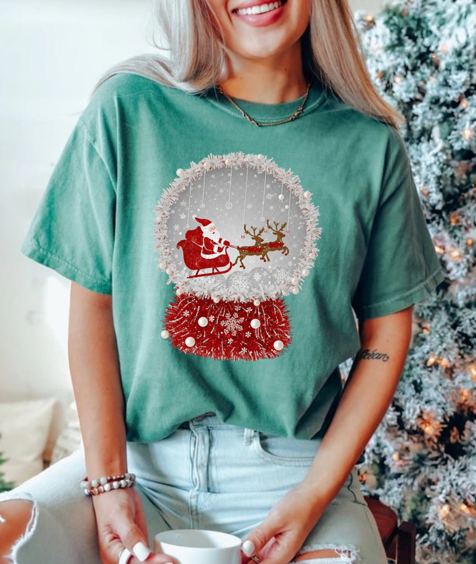 Snow globe faux tinsel PNG