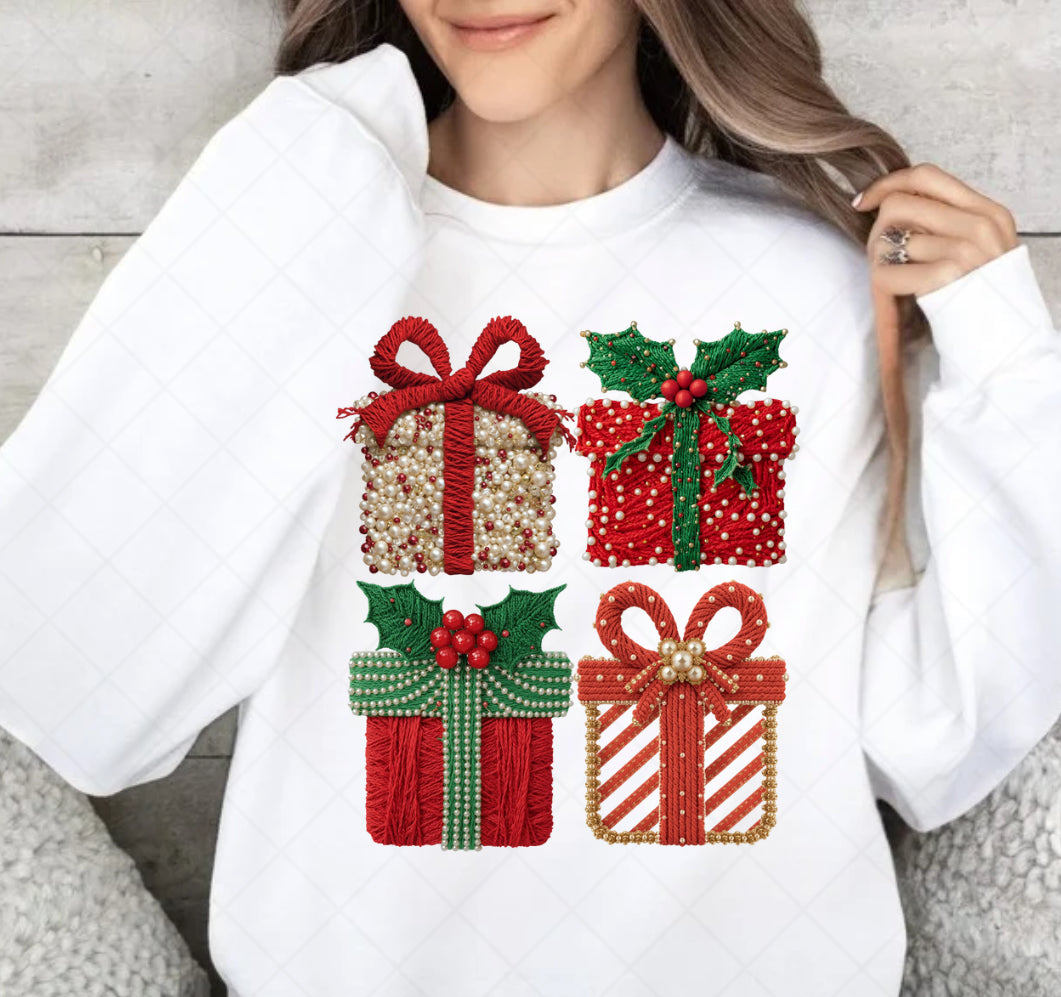 Faux Yarn sequin presents PNG