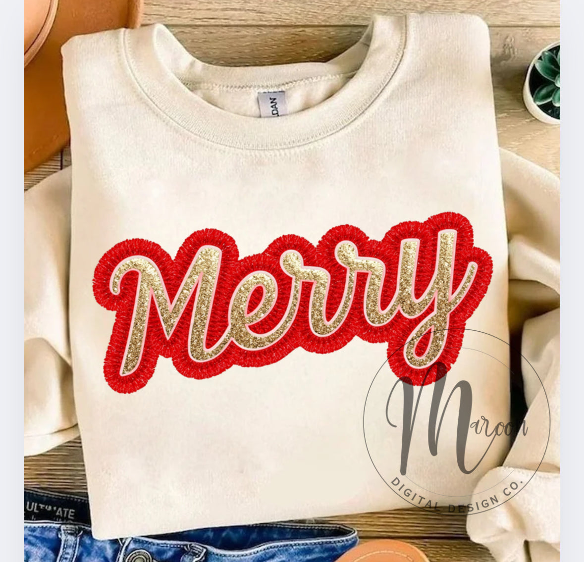 Fuzzy faux merry PNG