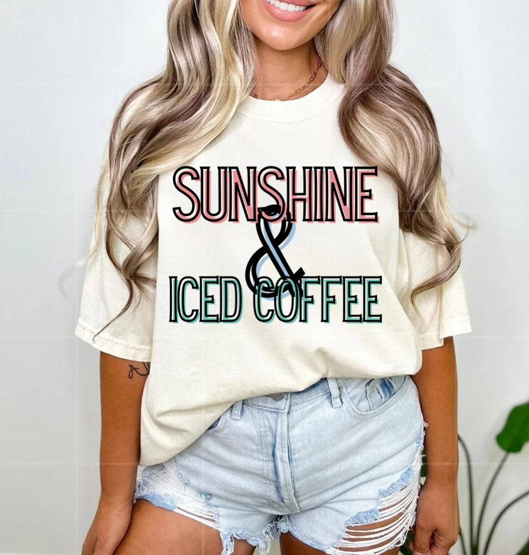 PNG file only - sunshine and iced coffee