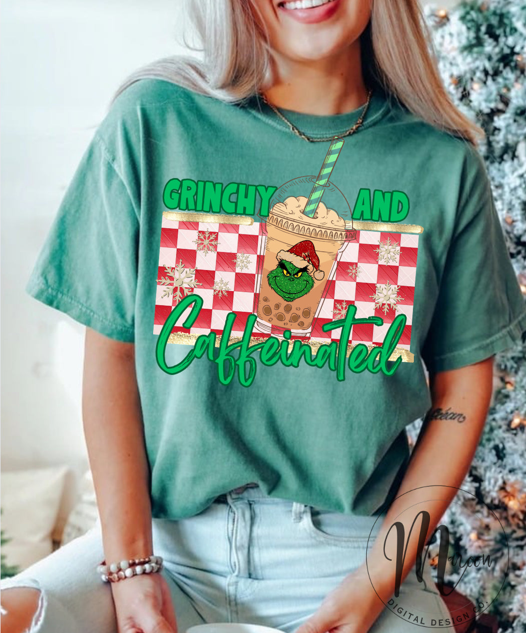 Grinchy and caffeinated PNG
