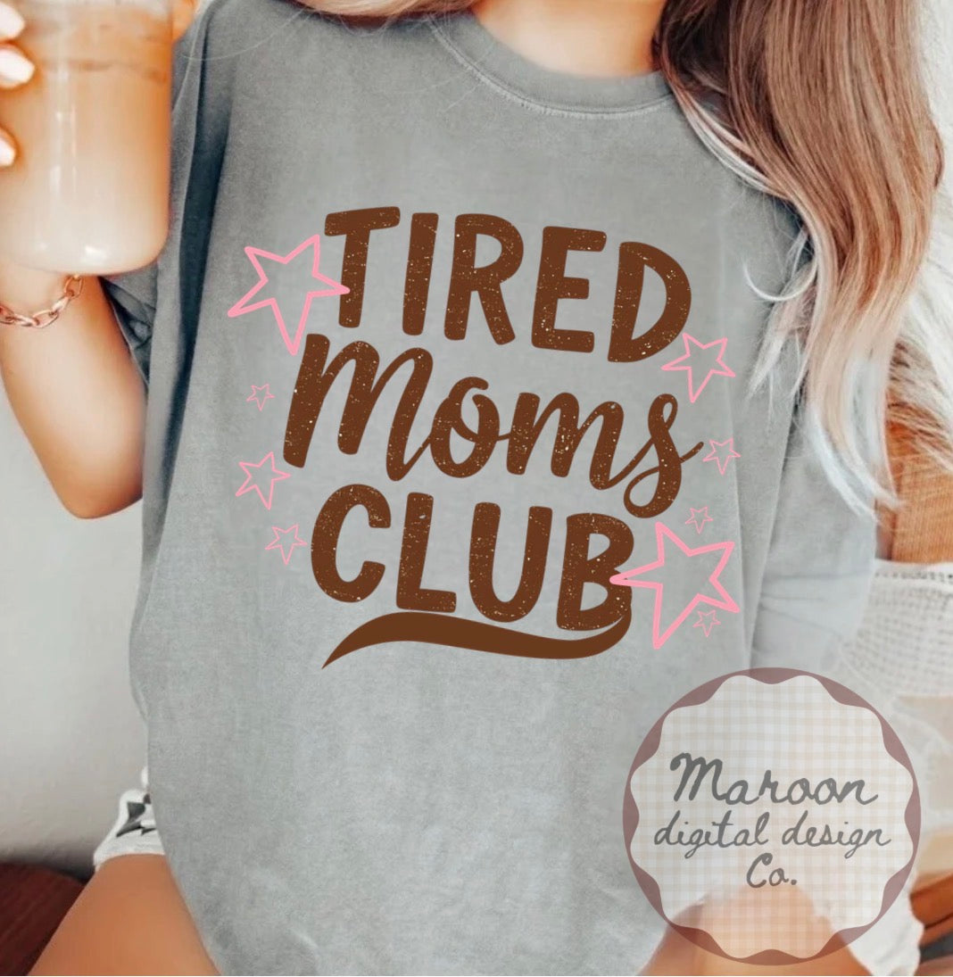 Tired moms club stars PNG