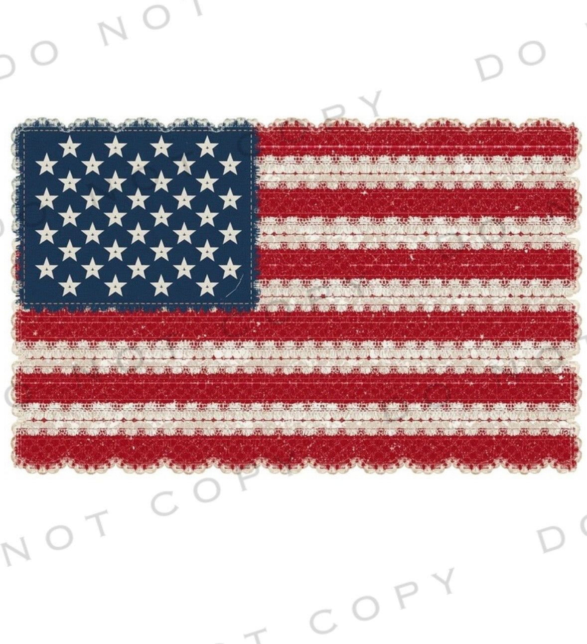 USA faux sewn flag png
