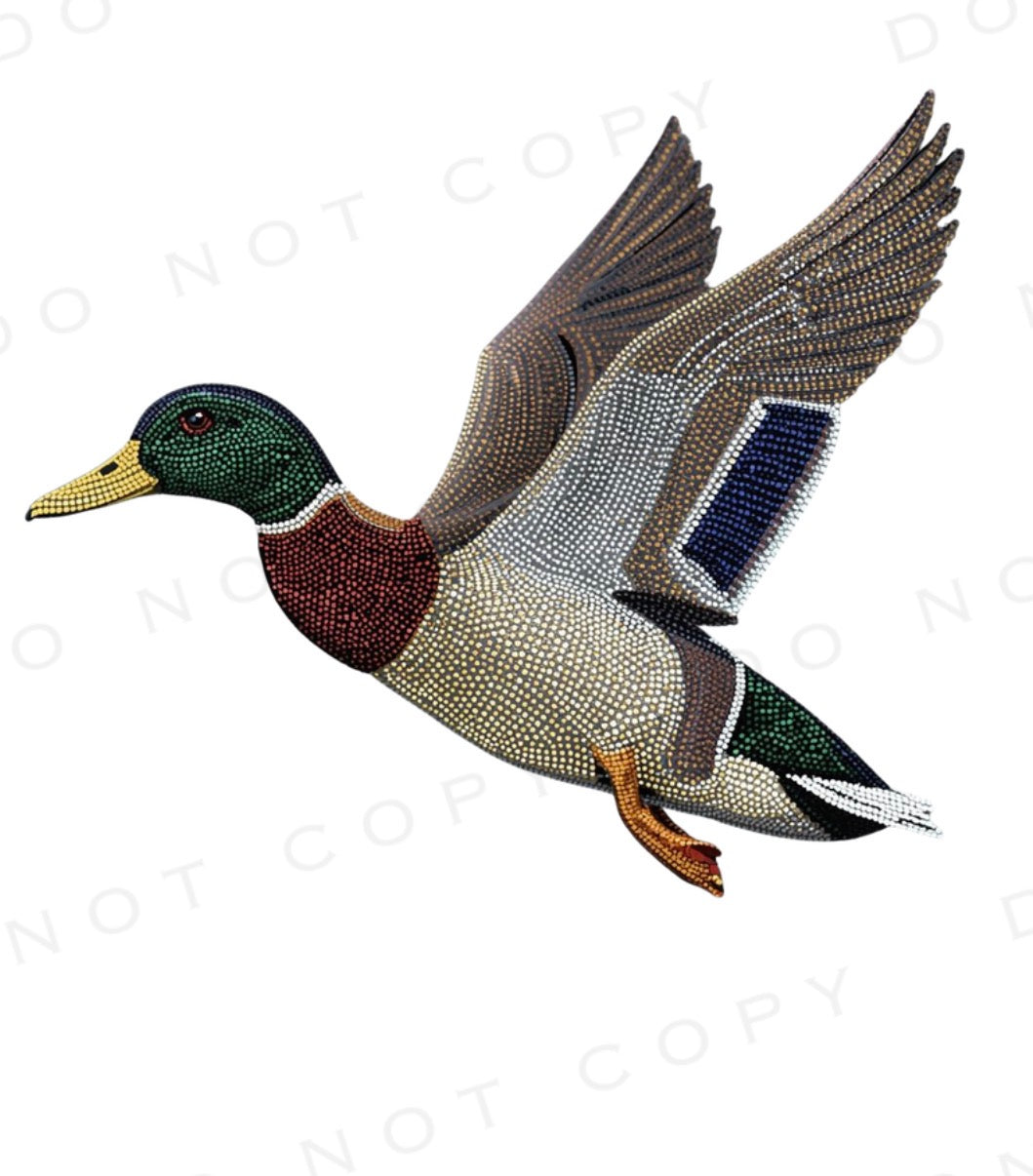 Hunting duck faux gems PNG