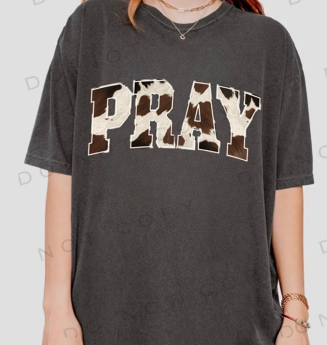 PRAY cowhide print PNG