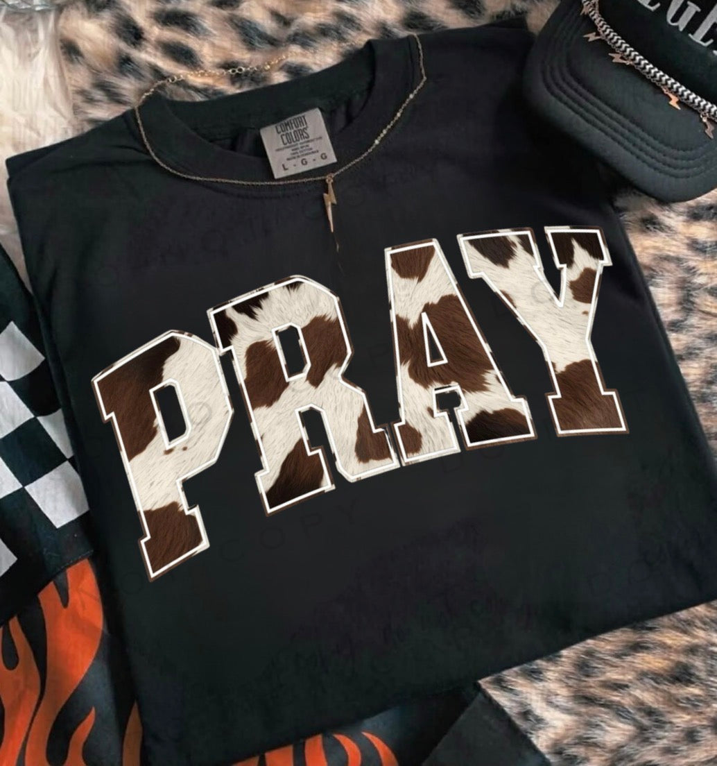 PRAY cowhide print PNG