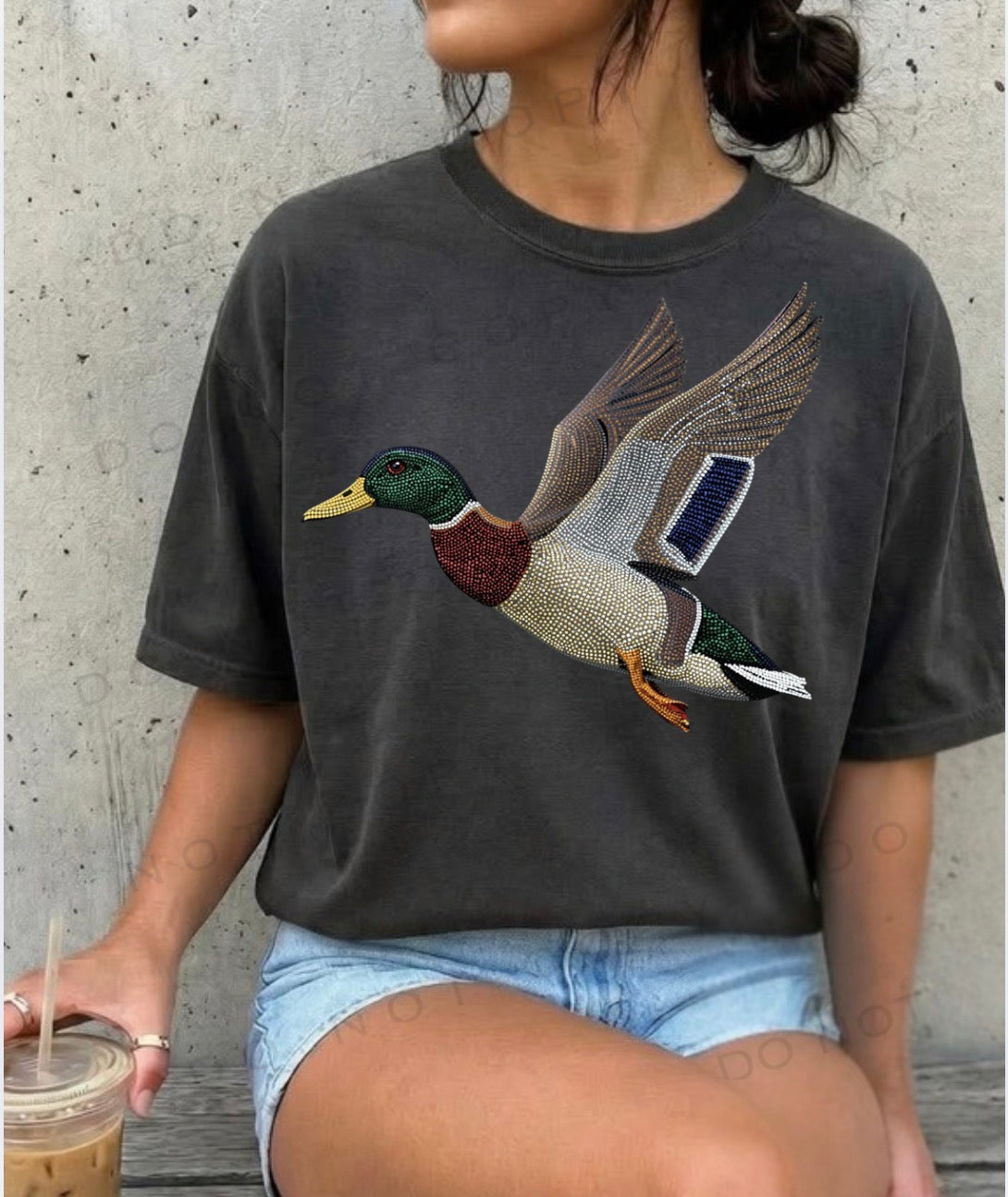 Hunting duck faux gems PNG