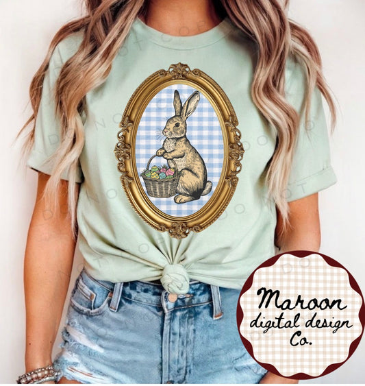 Easter bunny frame PNG