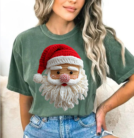 Faux knit Santa PNG