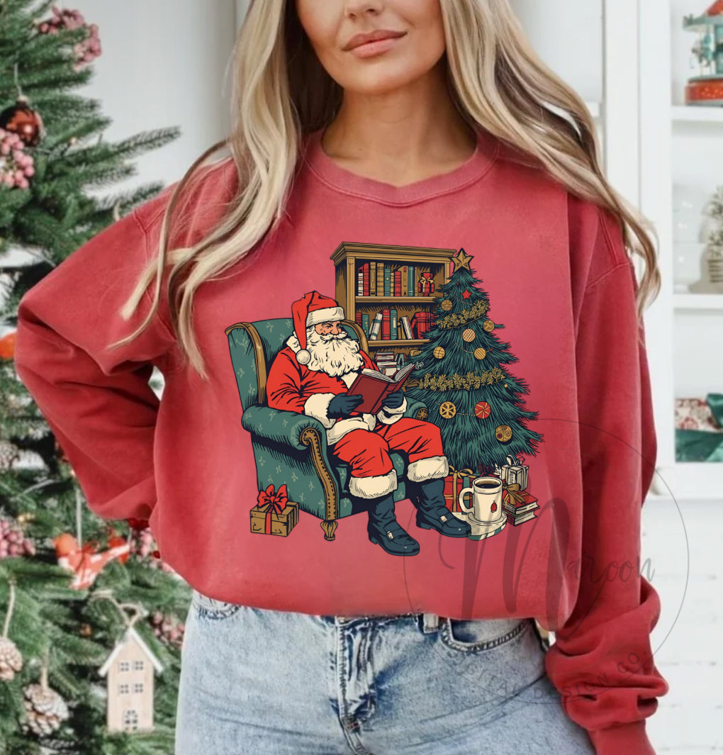 Santa reading png