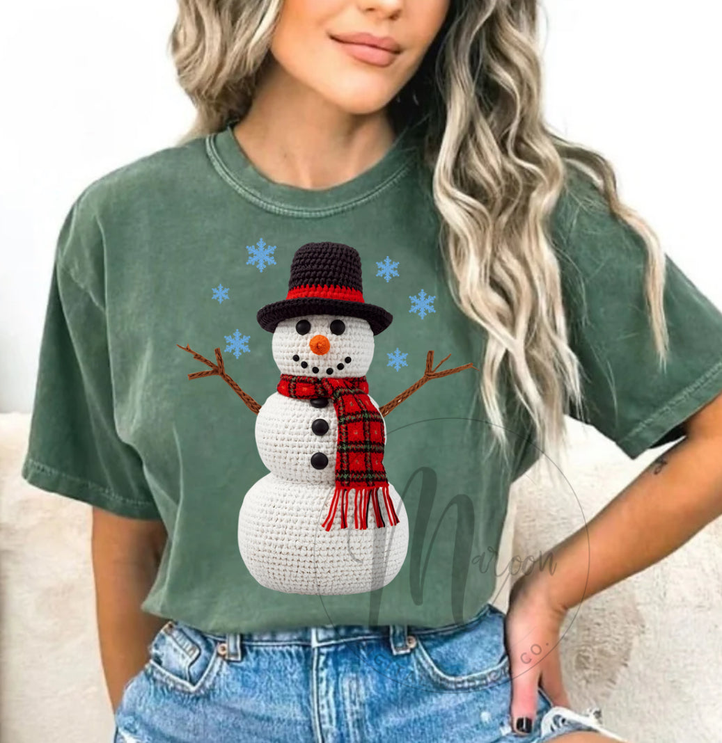 Faux knit snowman
