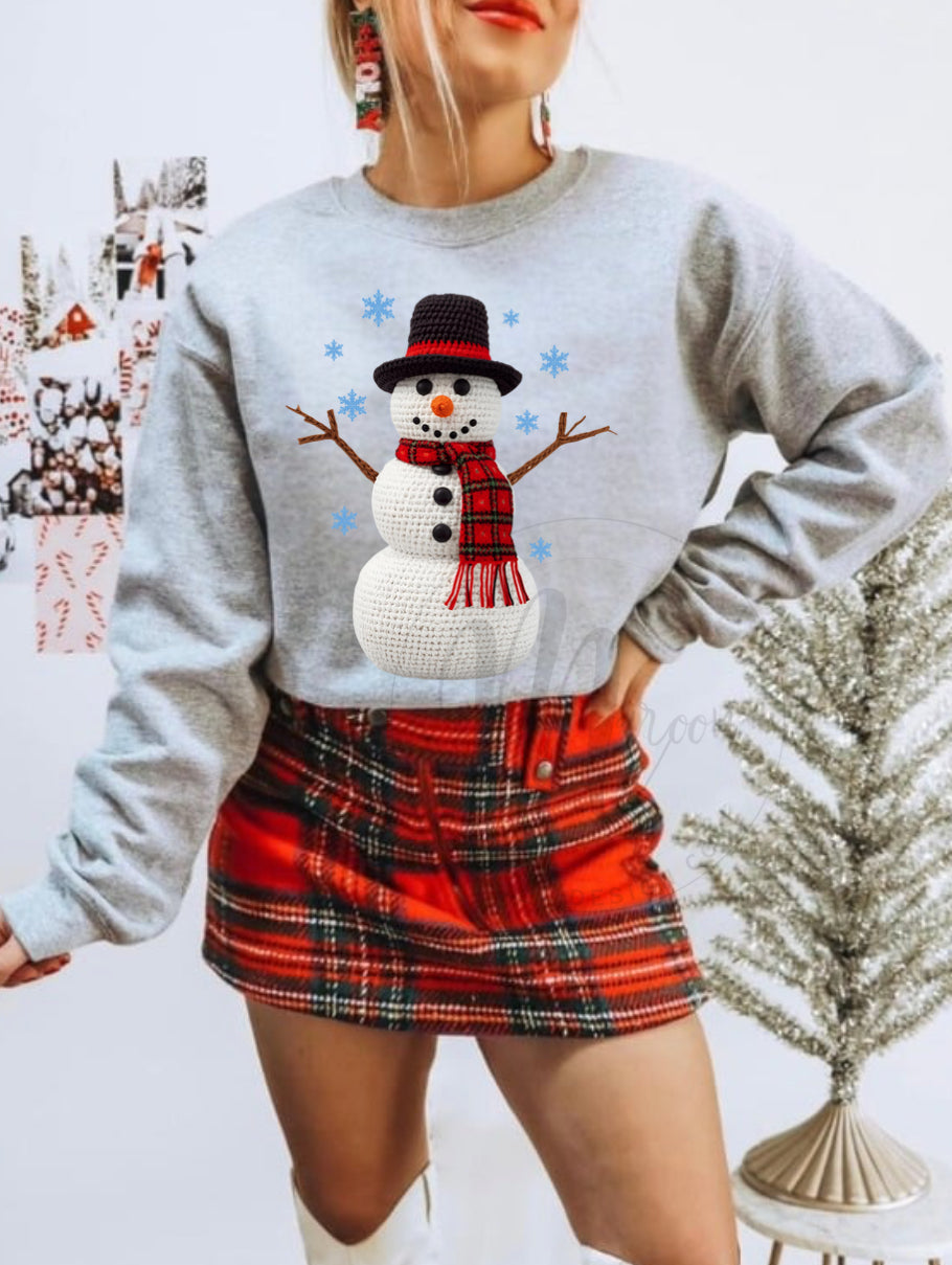 Faux knit snowman