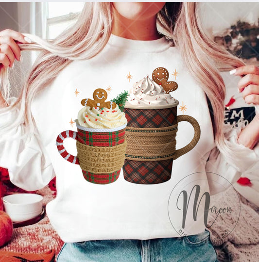 Faux knot Xmas coffee PNG