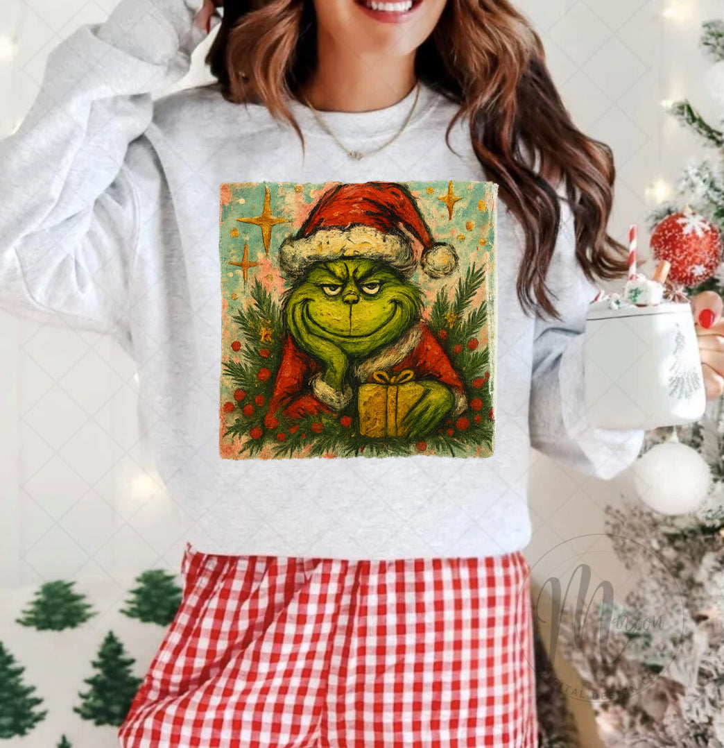 Grinch watercolor PNG