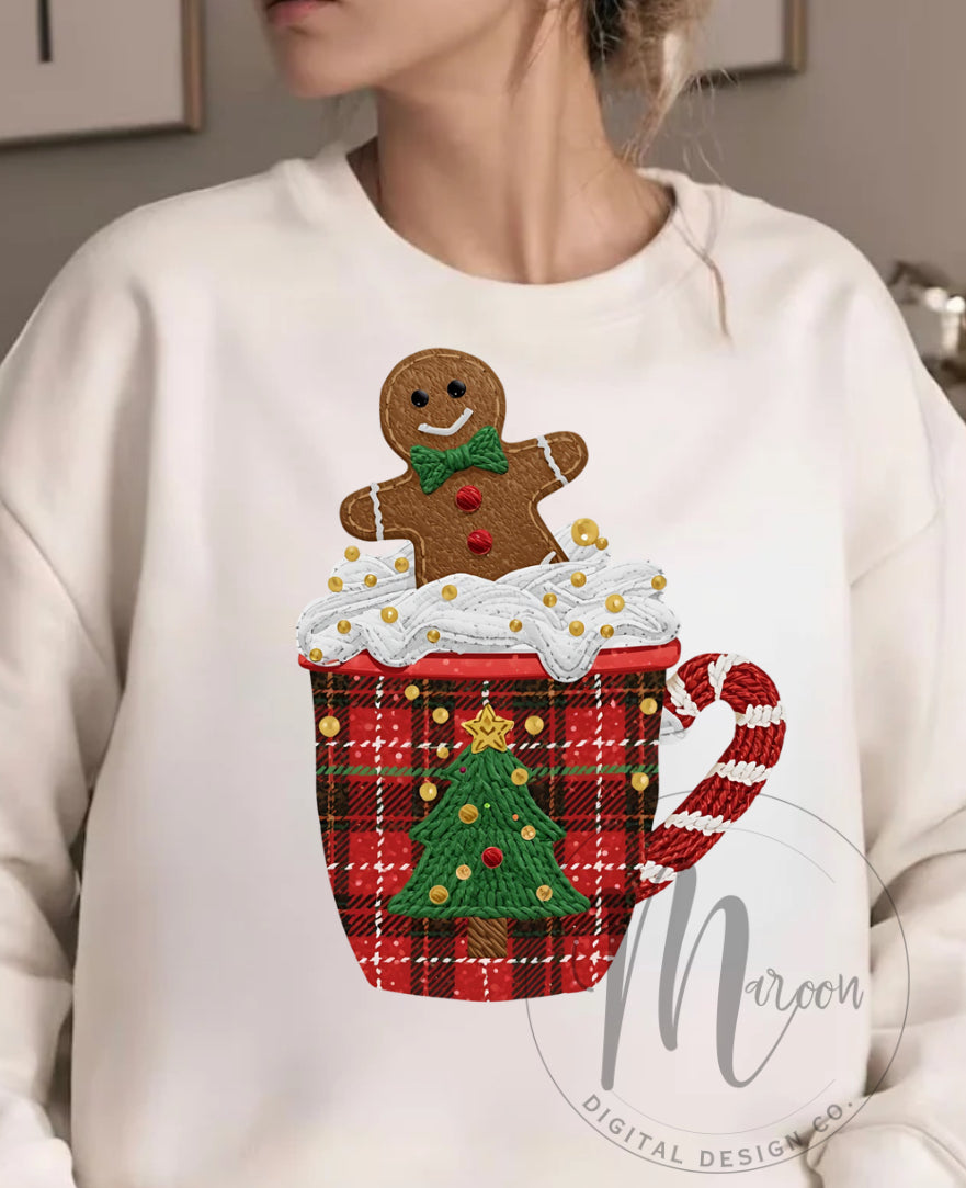 Faux yarn ginger in cup PNG