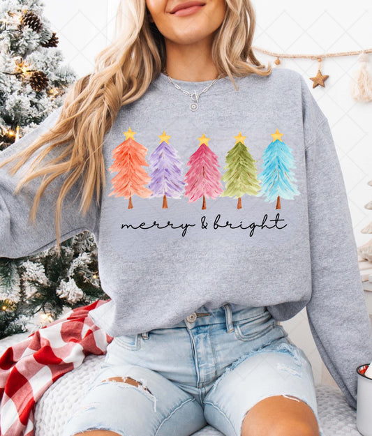 Merry and bright trees png
