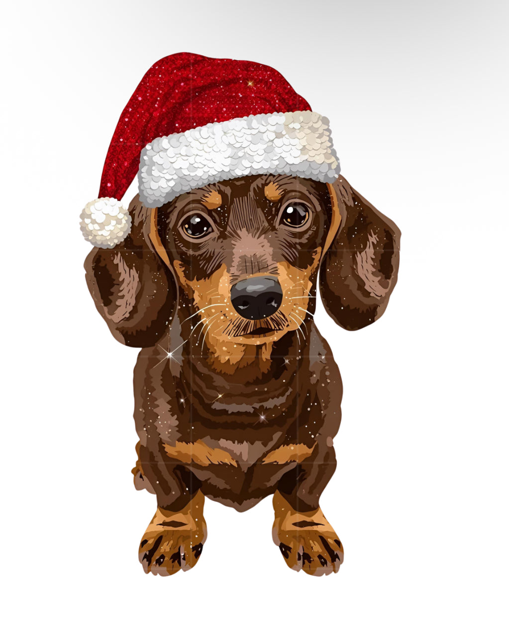 3 Choc. Dachshund SANTA dog BUNDLE png