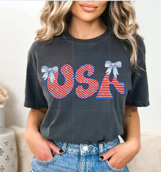 USA blue bows DIGITAL DESIGN