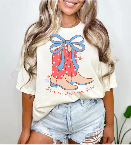 She’s an American girl PNG DESIGN