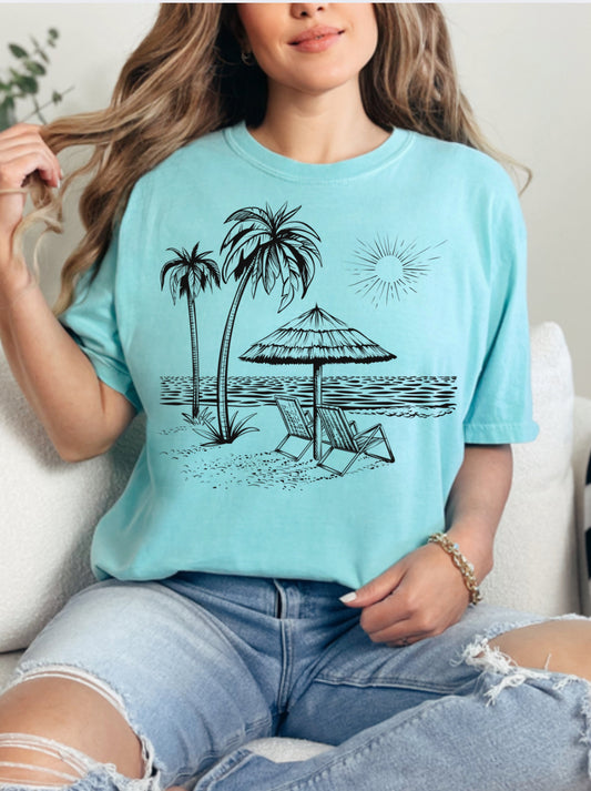 Beach scene PNG FILE