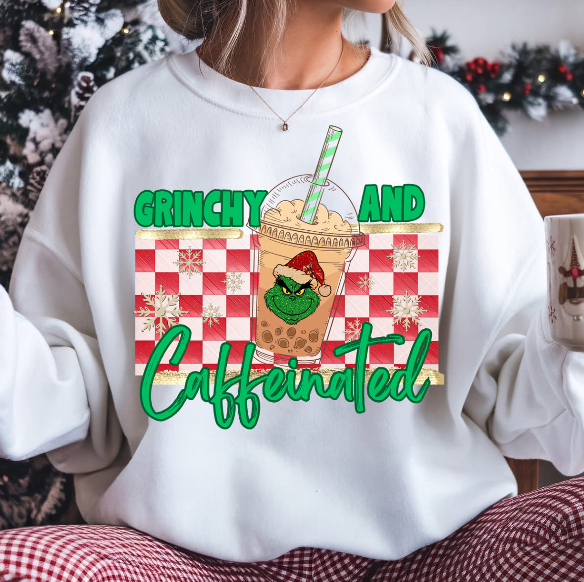 Grinchy and caffeinated PNG