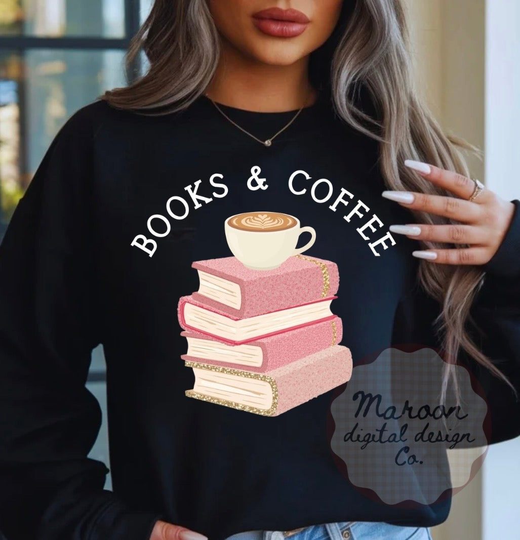 Books & coffee PNG