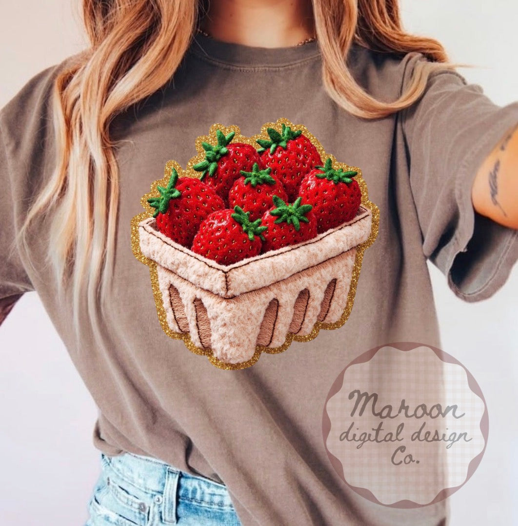 Brown strawberry carton PNG