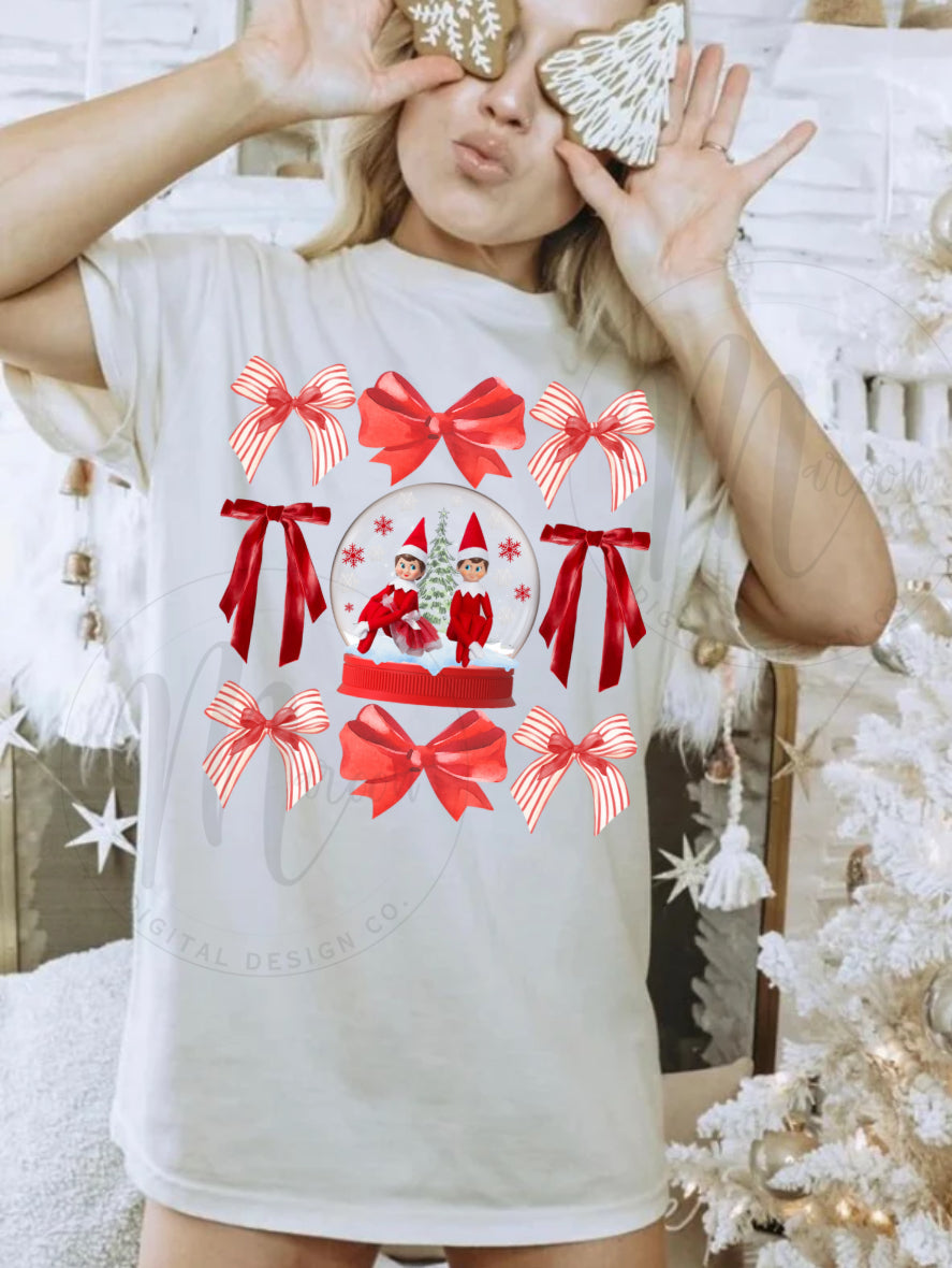 Elf shelf bows PNG